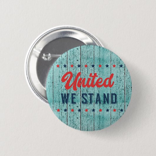 United We staan op patriottisch Ronde Button 5,7 Cm (Voorkant /achterkant)