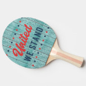 United We staan op patriottisch Tafeltennisbatje (Zijkant)