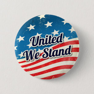 United We staan  Ronde Button 5,7 Cm