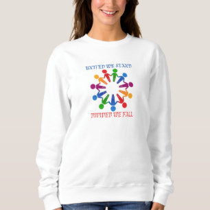 United we staan, verdeeld in herfst-sweatshirt. trui