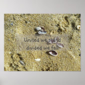 United we staan verdeeld we herfst zee foto poster (Voorkant)
