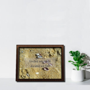 United we staan verdeeld we herfst zee foto poster