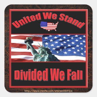 United we staan verdeeld We Herfsten Vierkante Sticker