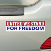 United We staan voor de Bumpersticker van de vrijh (Op auto)