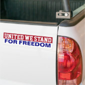 United We staan voor de Bumpersticker van de vrijh (Op Truck)