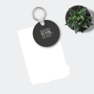 United we staan voor witte bemoediging, woord grij sleutelhanger