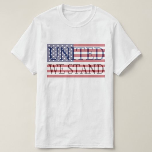 United We Stand Amerika T-shirt (Design voorkant)