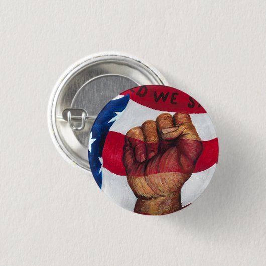 United-we-stand-BLM Ronde Button 3,2 Cm (Voorkant /achterkant)