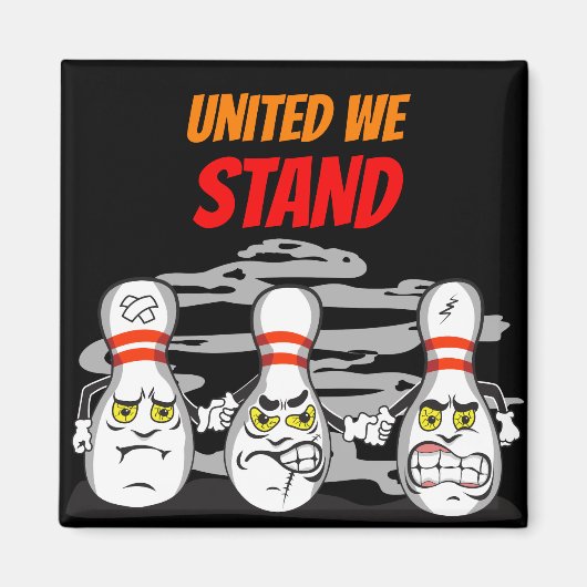 United We Stand, Bowling Pins, Zwart Magneet (Voorkant)