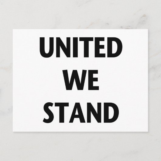 United We stand Briefkaart (Voorkant)
