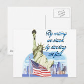 United We stand Briefkaart (Voorkant / Achterkant)
