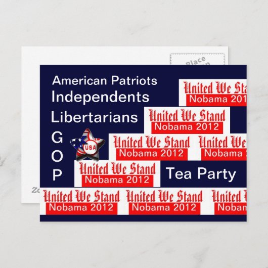 United We stand Briefkaart (Voorkant / Achterkant)