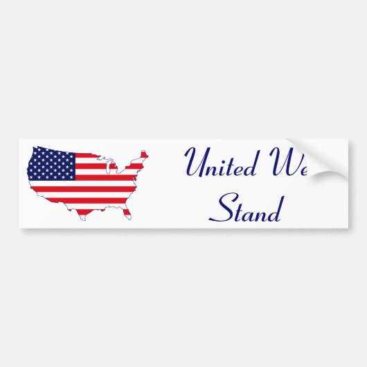 United We stand Bumpersticker (Voorkant)