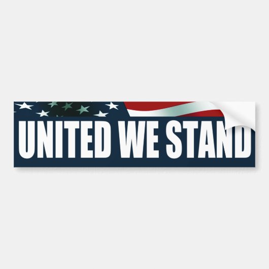 United We stand Bumpersticker (Voorkant)