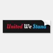 United We stand Bumpersticker (Voorkant)