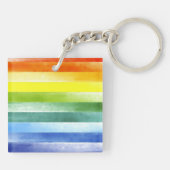 United we stand-by gezegde regenboog sleutelhanger (Achterkant)