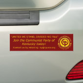 "United we stand, Divided we herfst" Bumpersticker (Op auto)