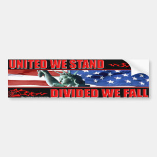 United We stand & Divided We Herfst Bumpersticker