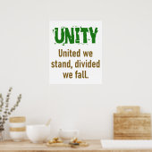 United we Stand Divided We Herfst - Unity Quote Poster (Keuken)