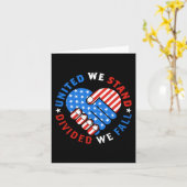 United We Stand Divided We Herfsten Amerikaanse vl Kaart (Gele Bloem)