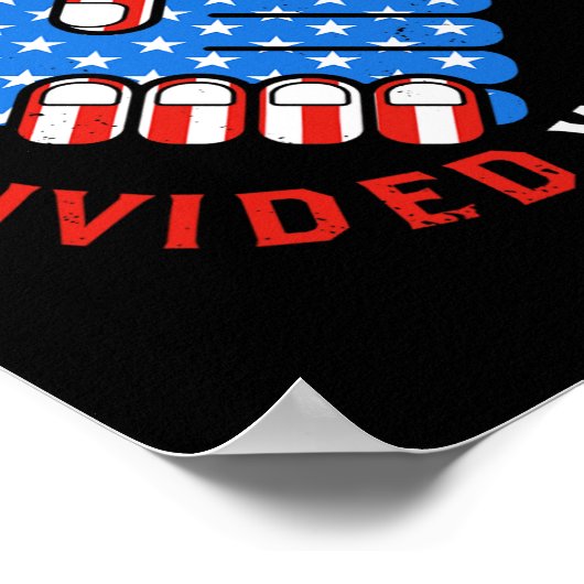 United We Stand Divided We Herfsten Amerikaanse vl Poster (Hoek)