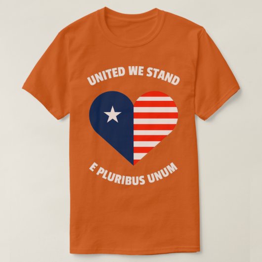 United we stand E Pluribus Unum T-shirt (Design voorkant)