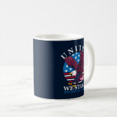 United We stand - Eagle en American Flag Koffiemok (Voorkant rechts)