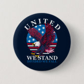 United We stand - Eagle en American Flag Ronde Button 5,7 Cm (Voorkant)