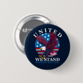 United We stand - Eagle en American Flag Ronde Button 5,7 Cm (Voorkant /achterkant)