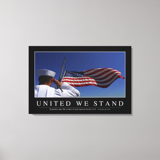 United we stand: Inspirerend prijsopgave Canvas Afdruk (Voorkant)