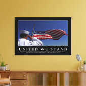 United we stand: Inspirerend prijsopgave Canvas Afdruk (Insitu (Woonkamer))