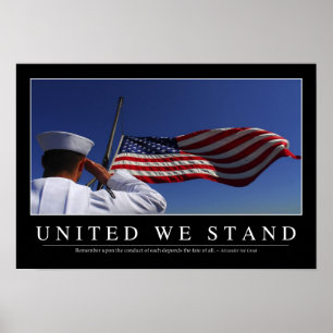 United we stand: Inspirerend prijsopgave Poster