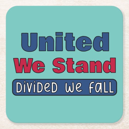 United We stand Kartonnen Onderzetters (Voorkant)