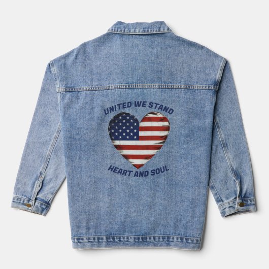 United We Stand Patriotic Denim Jacket (Achterkant)