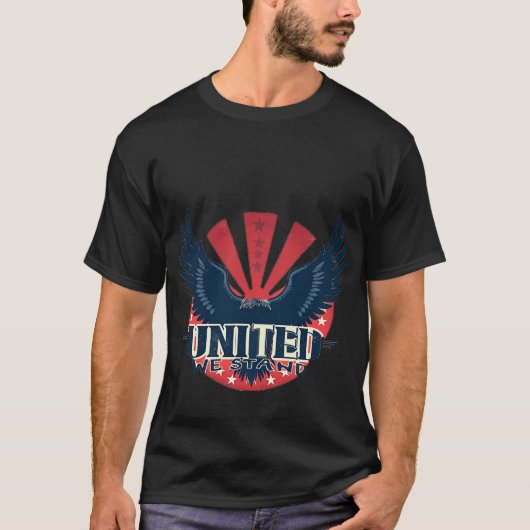 United We Stand Patriotic Eagle T-shirt (Voorkant)
