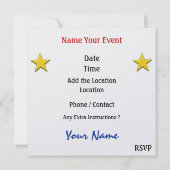 United We Stand - Patriotic Invitation - SRF Kaart (Achterkant)