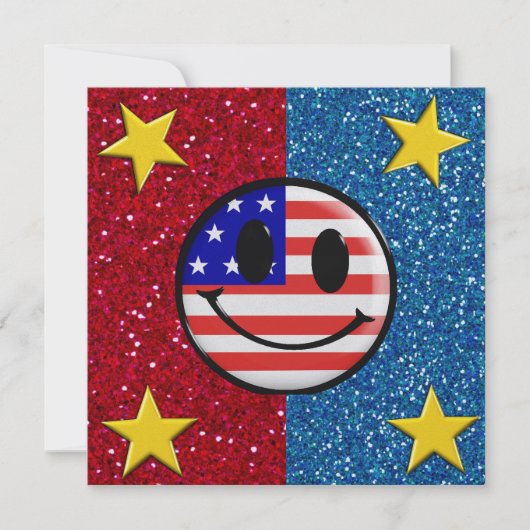 United We Stand - Patriotic Invitation - SRF Kaart (Voorkant)