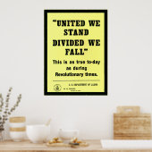 United we stand ~  patriottisch poster (Keuken)