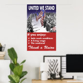 United We stand — Poster voor de pro-Unie (Thuiskantoor)