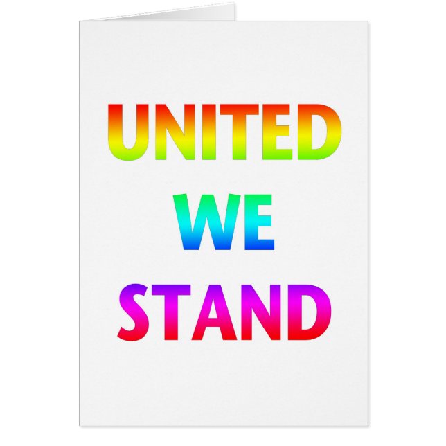 United we stand regenboog (Voorkant)