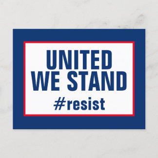 United We Stand Resist Rood Wit Blauw Briefkaart