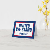 United We Stand Resist Rood Wit Blauw Kaart (Gele Bloem)