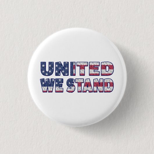 United we stand ronde button 3,2 cm (Voorkant)