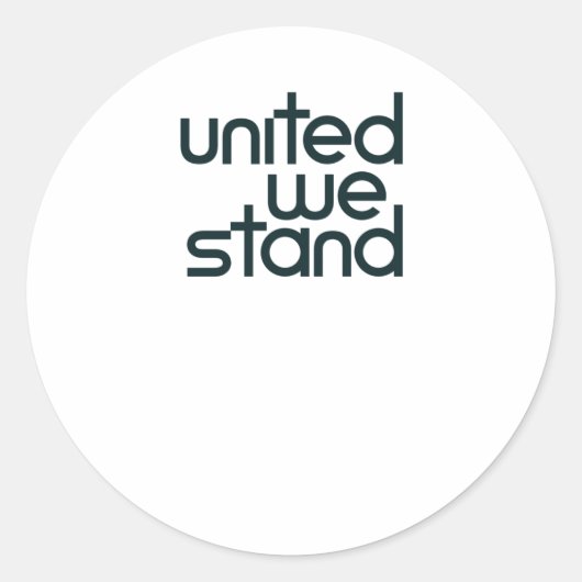 United We stand Sticker (Voorkant)
