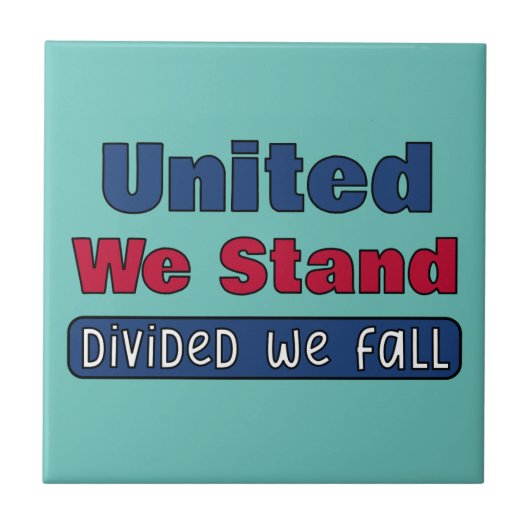 United We stand Tegeltje (Voorkant)