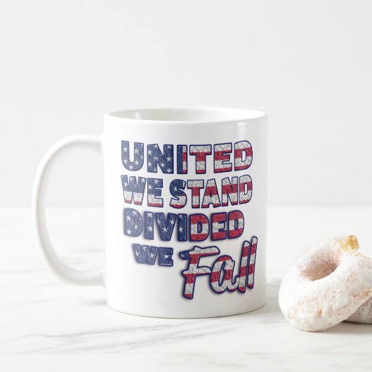 United We Stand Typografie Koffiemok (Met donut)