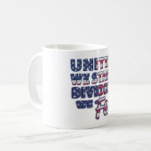 United We Stand Typografie Koffiemok (Voorkant links)