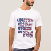 United We Stand Typografie T-Shirt (Voorkant)