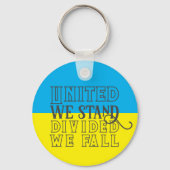United we stand Ukraine bemoedigend geel blauw Sleutelhanger (Voorkant)