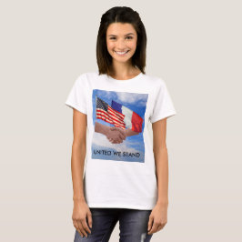 United We Stand USA & France Women's Basic T-Shirt